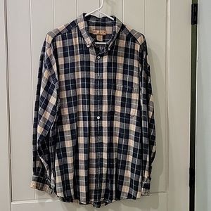 Sun River Clothing Co Green and Cream Plaid Shirt